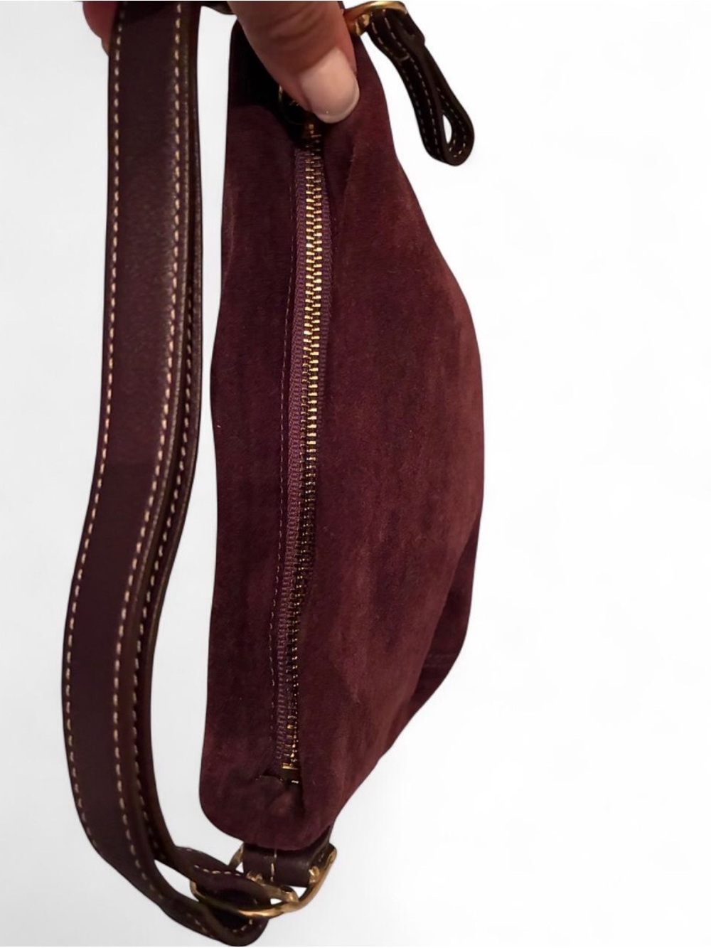 VINTAGE Coach Suede Mini bag in Rich Plum with Gold Hardware - Mint Condition - Picture 5 of 10